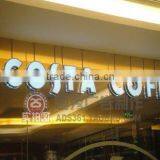 Acrylic LED Channel Letter Sign-Surface Illuminated and Backlit Sign Stainless Steel Side With Bottom Holes