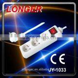 Hot Sale High Quality French 3 Way Switch Extension Socket Power Strip CE 16A 220V