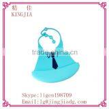 Silicone Plastic Clear Cute Cartoon Pattern Baby Waterproof Bibs With Crumb Catcher Pocket thumbnail-2