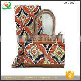 African Wax Prints Fabric Mix Ankara Wax Bag Fashion Wax and Bag Set for Lady