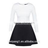 New Fashion Colourblocked Long Sleeves Women Dress Prom Semi Cocktail Party Dress thumbnail-5