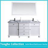 72'' Double Vanity Set White Carrara Marble Top Undermount Porcelain Sink thumbnail-1