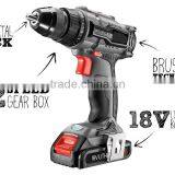 18V Brushless Motor Lithium Cordless Drill