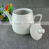Eco Friendly Large White Ceramic Pot For Daliy Use Wholesale Porcelain Teapot thumbnail-2