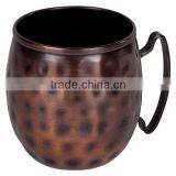 Ant. Bronze Hammered Copper Mug For Vintage Collection of Your Home Barware thumbnail-1
