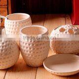 Handmade New Wholesale Ceramic Bathroom Accessories Set thumbnail-3