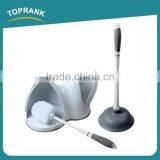 Toprank New Product 2 In 1 Plastic Toilet Brush And Toilet Plunger Set Toilet Bowl Brush With Stand thumbnail-4
