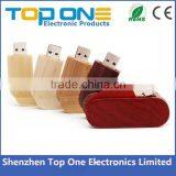 Wholesale New Arrival Engraving Logo Twister Wood Usb Flash Drive, Rotated Bamboo USB Stick thumbnail-5