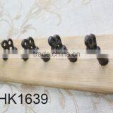 Cast Iron Coat Hook With Wooden Back thumbnail-1
