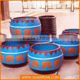 Geometric Drawing Decorative Fiberglass Giant Pot thumbnail-1