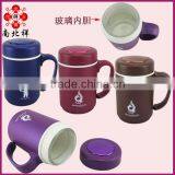 400ML Double Wall Glass Office Tea Mug thumbnail-1