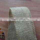 Jute Burlap Mesh Ribbon 2.5'' Wide 5yards Long Nature Color thumbnail-1