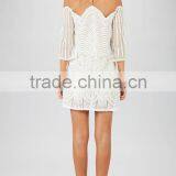 Mesh Fabric Embroidery Summer Dress Latest Design Beach Dresses thumbnail-5