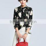 Best Selling Summer Elegant Design Floral Print Shirts for Women thumbnail-4
