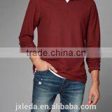 Fashion 100% Cotton Cheap Custom Printed T-shirt Long Sleeve Men Plain t Shirt Tall Tee With a Quarter Zipper Front Neckline thumbnail-5