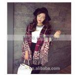 Korean Winter Warm Dual-purpose Cashmere Shawl Tassels All-match Lengthened Dancing Girl Pattern Scarves Wholesale thumbnail-3