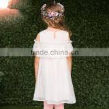 S60713B Kids Design Clothes For Girls Fashion Strapless Embroidery Printing Dress thumbnail-3