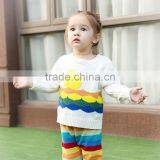 S17693A Kids Rainbow Sweater Design of Hand Made Sweaters