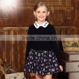 S32489W Brand Kids Knitwear Girls Sweaters Fashion Embroidery Lapels Cute Sweater thumbnail-3