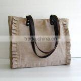 Wholesale Natural Color Linen Tote Bag thumbnail-1