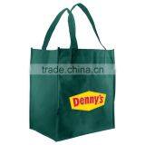 Econo Grocery Tote Bag - Features 18" Double-stitched Reinforced Handles, Black Plastic Bottom Insert and Comes With Your Logo. thumbnail-3