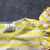Easter Design New Arrival Girls Chick Yellow Stripes Solid Bule Capris With Matching Headband and Necklace Set thumbnail-2