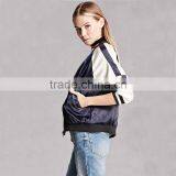 Satin Back Floral Embroidered Striped Raglan Sleeves Casual Coats for Ladies thumbnail-5