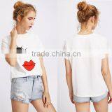 Wink Digital Printing Cute t Shirt Wholesale Cotton Clothes for Women thumbnail-6