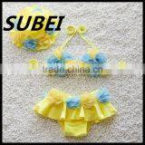 2016 New Korean Children Swimwear Girls Swimwear Bikini Swimsuit Baby Baby With a Waterproof Cap thumbnail-2