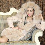 Long Style Women's Jacket With Collar and Belt