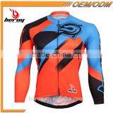 BEROY china manufacturer cheap cycle shirts, 100% polyester long sleeve biking jersey new arrival
