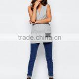 2016 Guangzhou Shandao OEM Custom Summer Women Sexy Sleeveless Deep V Neck Striped Cotton Latest Fashion Long Top Design thumbnail-5