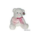 Sell White Bear With Pink Heart thumbnail-1