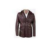 Size 48, Size 50, Luxury and Casual, Young Mens Fashion Hooded PU Leather Coat thumbnail-1