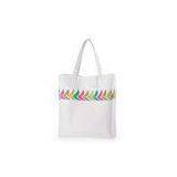 White Simple Cotton Tote Bags / Customized Shopping Bags / Fancy Cotton Carrier Bags