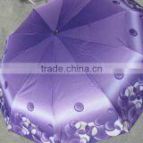 Auto Open and Close 3 Folds Umbrella With High Quality Any Colors thumbnail-2