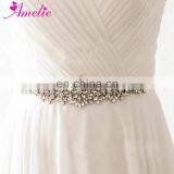 Handmade Shiny Rhinestone Wedding Crystal Belt Bridal Sashes Headband Party Gifts Wedding Dress Bride Belt Sashes Ivory Ribbons thumbnail-2