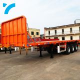 New arrival 2/3/4 axles 40ft flatbed truck semi-trailer container flatbed trailer low bed truck trailer