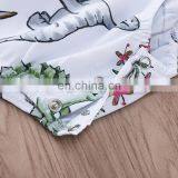 2019 Summer Newborn Baby Infant Jumpsuit Fly Sleeves Dinosaur Romper Cotton Baby Clothes Outfit thumbnail-5