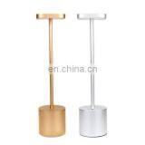 Creative Modern Europe Luxury Design Waterproof Led Rechargeable Touch Dimmable Outdoor Restaurant Table Lamp thumbnail-2