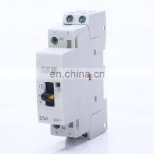 CH8-25M 2P 25A 220V/230V 50/60HZ Din Rail Household AC Modular Contactor With Manual Control Switch NO NC, Manual Contactor