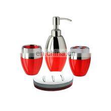 Цветные прозрачные ванные принадлежности из ПС (полистирола), набор и черно-красные ванные принадлежности. Китайские выгодные по цене роскошные ванные принадлежности thumbnail-3