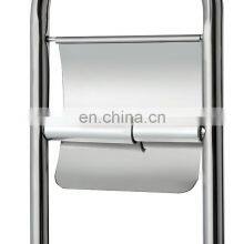 TOP Stainless Steel Toilet Paper Holder Shelf Toilet Brush Holder thumbnail-5