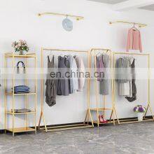 Hot Selling Retail Gold Clothes Rack Display for Cloth Shop thumbnail-3
