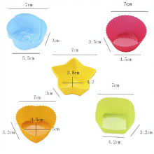 Food Grade Free Bpa Baking Tools Silicone Multi Colors 12pcs Muffin Cup Cake Moulds thumbnail-5
