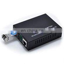 Industrial 100/1000Mb FTTH Gpon Singlemode RJ45 SFP Mini Fiber Optic Media Converter thumbnail-1
