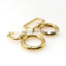 Good Polished Shiny Gold Color Zinc Alloy Metal Snap Hooks Spring Buckle Carabiners For Bags thumbnail-1