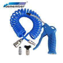 High Pressure Blue PU Coiled Pipe Hose With Blue Air Gun With Quick Coupler thumbnail-2