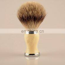 China Manufacturer Mens Cleaning Flexible Natural Badger Hair Razor Shaving Brush Resin Handle thumbnail-1
