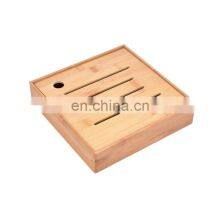 Elegant Design Square Bamboo Snack Serving Tray 4 Compartments Dried Fruit Storage Box With Bamboo Lid Pantry Organizer thumbnail-1